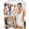 image:imageEkouaer Womens Silk Pajama Set Bow Tie Knot Tank Top Satin Pjs Sets for Bridal Party 2 Piece Cami Shorts Sleepwear SXXLWhite