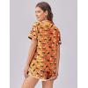 image:imageEkouaer Womens Silk Satin Pajama Set Print Short Sleeve Sleepwear Button Down Pjs Shorts Set LoungewearHalloween Skull