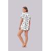 image:imageEkouaer Womens Silk Satin Pajama Set Print Short Sleeve Sleepwear Button Down Pjs Shorts Set LoungewearPanda