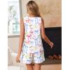 image:imageEkouaer Womens Sleeveless Pajama Sets Summer Tank Tops Pjs 2 Piece Lounge Set Comfy Shorts Sleepwear with PocketsBow Knot