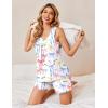 image:imageEkouaer Womens Sleeveless Pajama Sets Summer Tank Tops Pjs 2 Piece Lounge Set Comfy Shorts Sleepwear with PocketsBow Knot