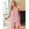 image:imageEkouaer Womens Sleeveless Pajama Sets Summer Tank Tops Pjs 2 Piece Lounge Set Comfy Shorts Sleepwear with PocketsCoconut WavesPink