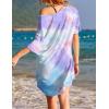 image:imageEkouaer Womens Tshirt Nightgown Cotton V Neck Sleepshirts Comfy Casual Nightshirt for WomenTie Dye