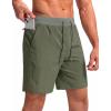 image:imageEkouaer Mens 7 Swim Trunks Swimwear Zip Pockets Beach Board Shorts Bathing Suits with Mesh LiningC Army Green