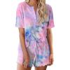 Tie Dye Rose Red Blue