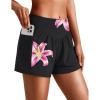 Black With Lily Flower