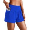image:imageEkouaer Womens 3 Board Shorts High Waisted Swim Shorts Swimsuit Bottoms Beach Shorts with Pockets S2XLRoyal Blue