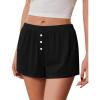 image:imageEkouaer Womens Pajama Short Sleep Short 2026 Fashion Summer Y2k Casual Lounge Short Cute Micro Mini Pj Bottoms with PocketsBlack