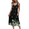 image:imageEkouaer Sleeveless Nightgowns for Women Lace Vneck Long Nightdress Wide Strap Sleepwear Soft Lounge DressesBlack Butterfly