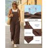 image:imageEkouaer Overalls for Women Loose Wide Leg Jumpsuits Casual One Piece Floral Boho Outfits Baggy Jumpers Comfy Summer RompersBrown