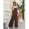 image:imageEkouaer Overalls for Women Loose Wide Leg Jumpsuits Casual One Piece Floral Boho Outfits Baggy Jumpers Comfy Summer RompersBrown