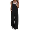 image:imageEkouaer Overalls for Women Loose Wide Leg Jumpsuits Casual One Piece Floral Boho Outfits Baggy Jumpers Comfy Summer RompersBlack