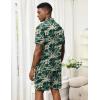 image:imageEkouaer Mens Pajama Sets Button Down Summer Pjs 2 Piece Hawaiian Shirt and Shorts Sets Beach Vacation Loungewear XSXXLCoconut Tree  Blue Green