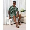 image:imageEkouaer Mens Pajama Sets Button Down Summer Pjs 2 Piece Hawaiian Shirt and Shorts Sets Beach Vacation Loungewear XSXXLCoconut Tree  Blue Green