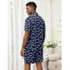 image:imageEkouaer Mens Pajama Sets Button Down Summer Pjs 2 Piece Hawaiian Shirt and Shorts Sets Beach Vacation Loungewear XSXXLDinosaur Skeleton