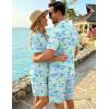 image:imageEkouaer Mens Pajama Sets Button Down Summer Pjs 2 Piece Hawaiian Shirt and Shorts Sets Beach Vacation Loungewear XSXXLFlamingo