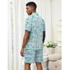 image:imageEkouaer Mens Pajama Sets Button Down Summer Pjs 2 Piece Hawaiian Shirt and Shorts Sets Beach Vacation Loungewear XSXXLFlamingo