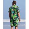image:imageEkouaer Mens Pajama Sets Button Down Summer Pjs 2 Piece Hawaiian Shirt and Shorts Sets Beach Vacation Loungewear XSXXLTropical Plant Leopard