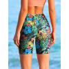 image:imageEkouaer Womens 85 Board Shorts High Waisted Swim Shorts Cross Waist Beach Surf Swimwear Swimsuit Bottoms with Pocket S3XLRed Tropical Flowers