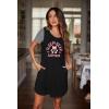 image:imageEkouaer Nightgowns for Women Soft Sleep Shirts with Pockets Short Sleeves Printed Crewneck NightshirtBlack Bear