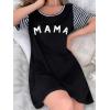 image:imageEkouaer Nightgowns for Women Soft Sleep Shirts with Pockets Short Sleeves Printed Crewneck NightshirtBlack Mama