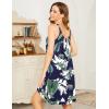 image:imageEkouaer Womens Nightgown Sleeveless Sleepwear Wide Strap Sleep Shirt Pleated Scoopneck Nightshirt S4XLLeaf