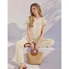 image:imageEkouaer Two Piece Sets for Women Summer Soft Casual Cap Sleeve Lounge Sets Travel Vacation Airport OutfitsBeige