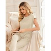 image:imageEkouaer Two Piece Sets for Women Summer Soft Casual Cap Sleeve Lounge Sets Travel Vacation Airport OutfitsBeige