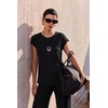 image:imageEkouaer Two Piece Sets for Women Summer Soft Casual Cap Sleeve Lounge Sets Travel Vacation Airport OutfitsBlack