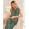image:imageEkouaer Two Piece Sets for Women Summer Soft Casual Cap Sleeve Lounge Sets Travel Vacation Airport OutfitsFloral Green