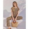 image:imageEkouaer Two Piece Sets for Women Summer Soft Casual Cap Sleeve Lounge Sets Travel Vacation Airport OutfitsLeopard