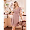 image:imageEkouaer Cotton Labor and Delivery Gown for Hospital 3 in 1 Nursing Nightgown for Breastfeeding Short Sleeve Maternity DressPink
