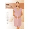 image:imageEkouaer LaborDeliveryHospital Gown Nursing Nightgown Maternity Sleepwear With Pockets Postpartum Gowns with Button SXXLDusty Rose