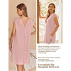 image:imageEkouaer LaborDeliveryHospital Gown Nursing Nightgown Maternity Sleepwear With Pockets Postpartum Gowns with Button SXXLDusty Rose