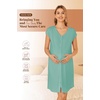 image:imageEkouaer LaborDeliveryHospital Gown Nursing Nightgown Maternity Sleepwear With Pockets Postpartum Gowns with Button SXXLGrey Grenn