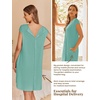image:imageEkouaer LaborDeliveryHospital Gown Nursing Nightgown Maternity Sleepwear With Pockets Postpartum Gowns with Button SXXLGrey Grenn