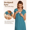 image:imageEkouaer LaborDeliveryHospital Gown Nursing Nightgown Maternity Sleepwear With Pockets Postpartum Gowns with Button SXXLLake Blue
