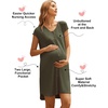 image:imageEkouaer LaborDeliveryHospital Gown Nursing Nightgown Maternity Sleepwear With Pockets Postpartum Gowns with Button SXXLOlive Army Green