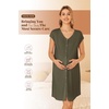 image:imageEkouaer LaborDeliveryHospital Gown Nursing Nightgown Maternity Sleepwear With Pockets Postpartum Gowns with Button SXXLOlive Army Green