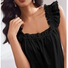 image:imageEkouaer Pajama for Women Set 2 Piece Ruffle Pjs Soft Tank Top and Shorts Sleepwear Set Bridal Pajama Set for WomenBlack