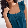 image:imageEkouaer Pajama for Women Set 2 Piece Ruffle Pjs Soft Tank Top and Shorts Sleepwear Set Bridal Pajama Set for WomenBlue Green