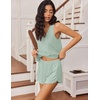 image:imageEkouaer Womens Pajama Sets Cami Shorts Set Viscose from Bamboo Tank Top and Shorts 2 Piece Soft Sleeveless Lounge SetLight Green