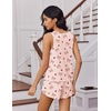 image:imageEkouaer Womens Pajama Sets Cami Shorts Set Viscose from Bamboo Tank Top and Shorts 2 Piece Soft Sleeveless Lounge SetPink Bow Print