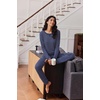 image:imageEkouaer Womens Pajamas Set Long Sleeve Loungewear Soft Lounge Set Joggers with PocketsBlack Dots