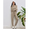 image:imageEkouaer Womens Pajamas Set Long Sleeve Loungewear Soft Lounge Set Joggers with PocketsLight Tan