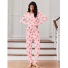 image:imageEkouaer Womens Pajamas Set Long Sleeve Loungewear Soft Lounge Set Joggers with PocketsPink Doll