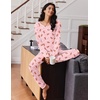image:imageEkouaer Womens Pajamas Set Long Sleeve Loungewear Soft Lounge Set Joggers with PocketsPink Doll