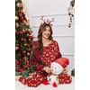 image:imageEkouaer Womens Pajamas Set Long Sleeve Loungewear Soft Lounge Set Joggers with PocketsRed Christmas Pattern