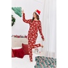 image:imageEkouaer Womens Pajamas Set Long Sleeve Loungewear Soft Lounge Set Joggers with PocketsRed Christmas Pattern
