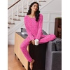 image:imageEkouaer Womens Pajamas Set Long Sleeve Loungewear Soft Lounge Set Joggers with PocketsRose Leopard